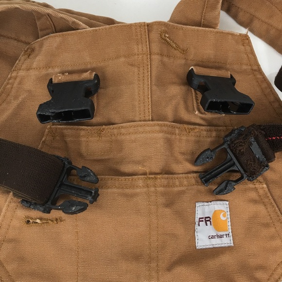 CARHARTT FR Flame Resistant Duck Bib Overalls Quilt Lined Double Knee Men’s 32 - Picture 15 of 17